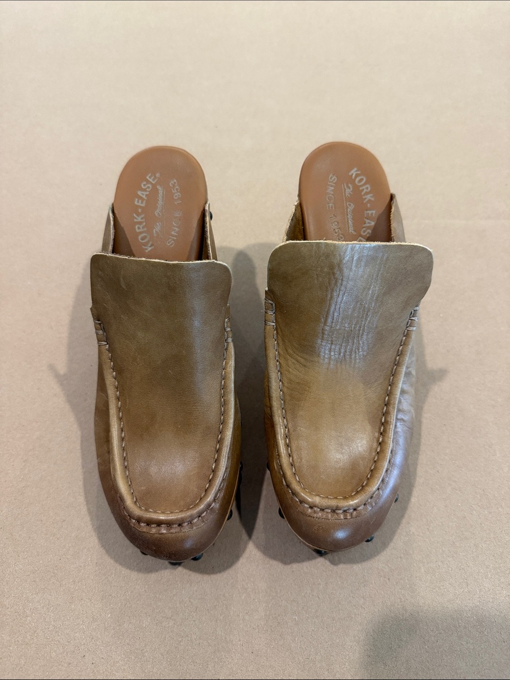 Kork-Ease Spencer Platform Clog in Tan size 9